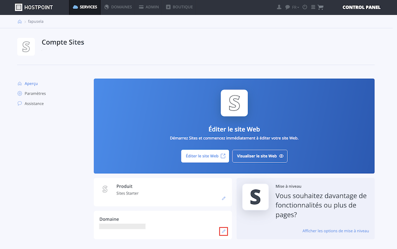 Sites Administration fr