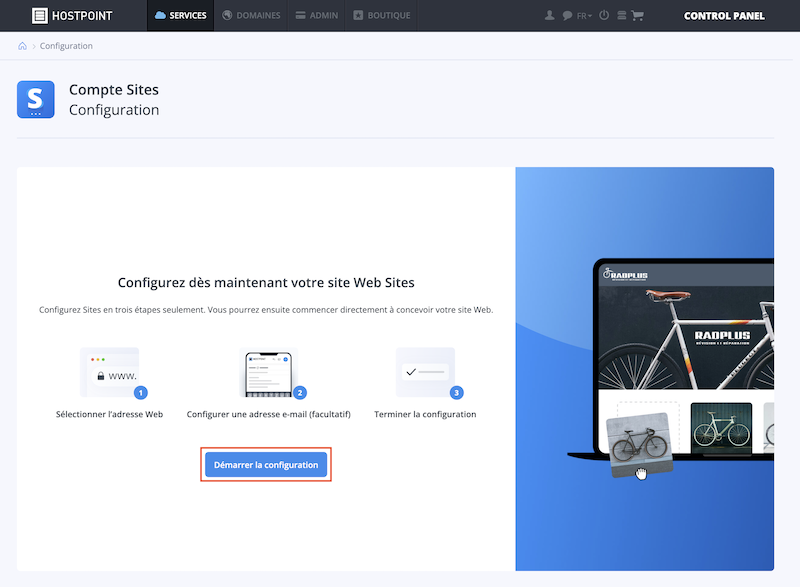 Sites Onboarding starten fr
