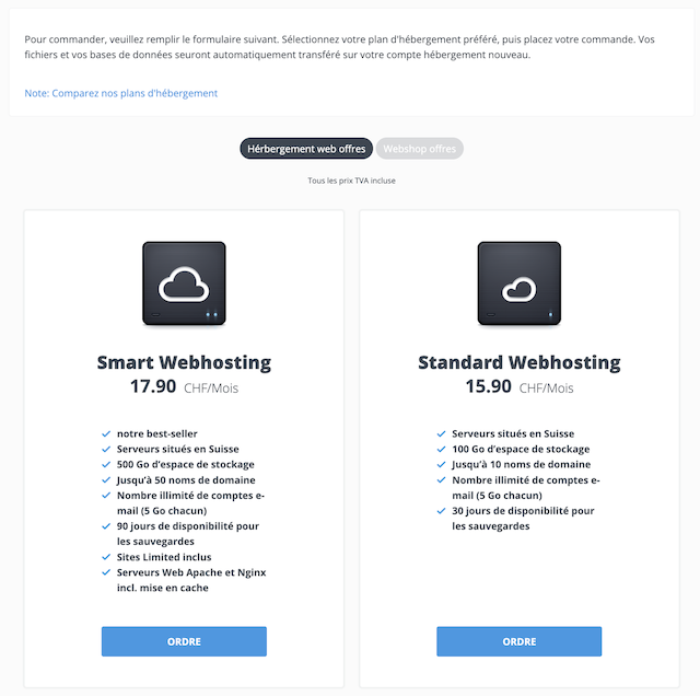 Upgrade Test Webhosting 03 FR