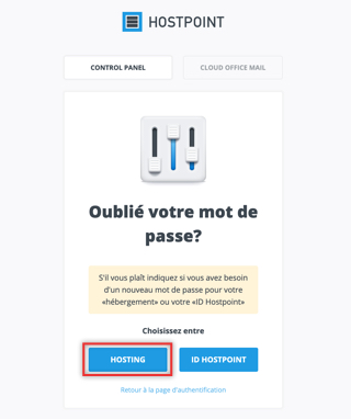 Oublié mot de passe