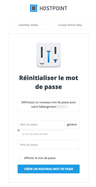 Oublié mot de passe