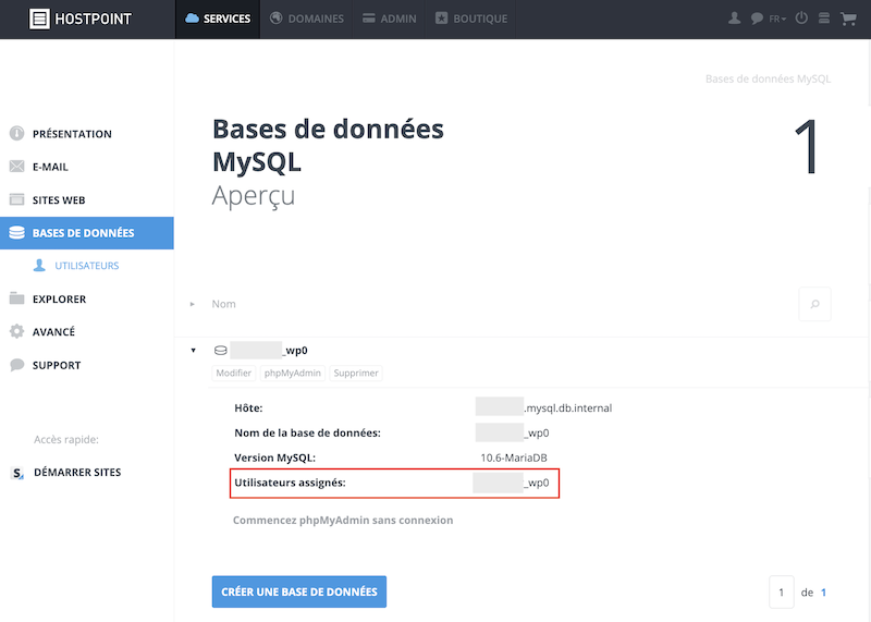 Webhosting HinterlegteDatenbank 03 fr