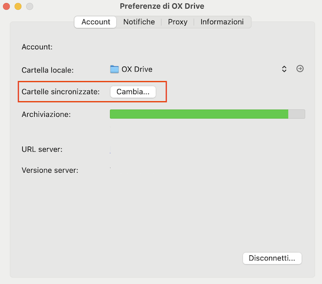 CloudOfficeDrive SynchronisierteOrdner it