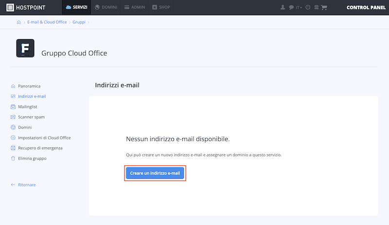 CloudOfficeGruppe E Mail erstellen it