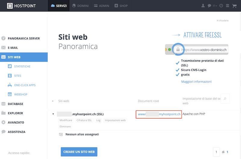DocumentRoot myhostpoint it