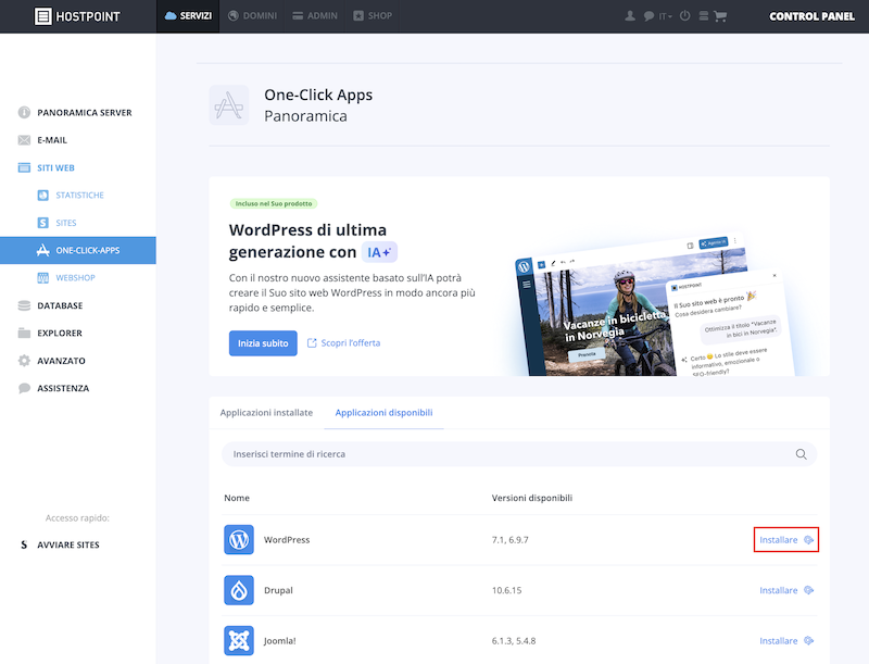 WordPress installieren it
