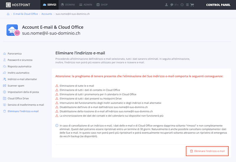 E Mail Adresse loeschen 01 it