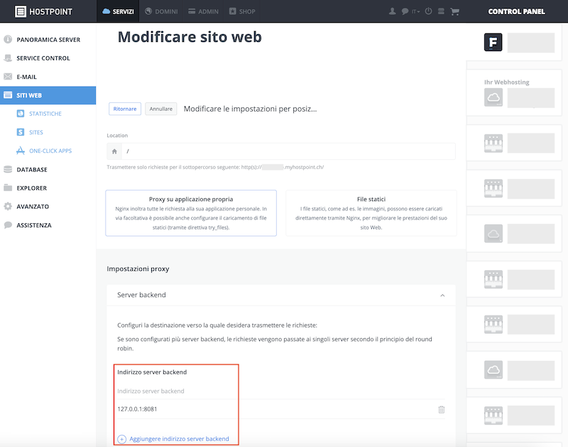NodeJS Backend Server Adresse 02 it