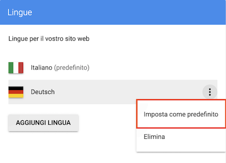 Sites Standardsprache festlegen IT